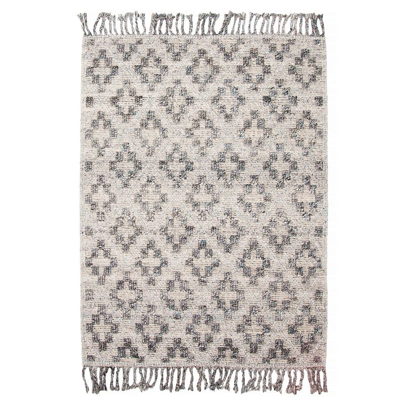 ECARPETGALLERY Braid weave Sienna Dark Grey Wool Rug - 5'3 x 7'4 - Dark Grey - 5'3 x 7'4