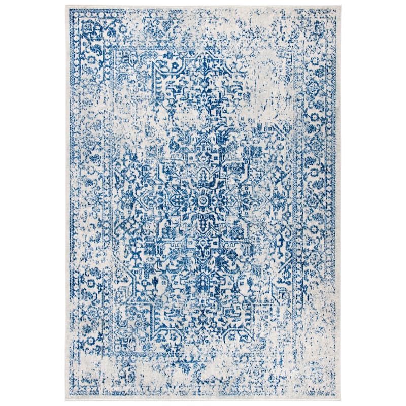 SAFAVIEH Evoke Quinn Vintage Distressed Rug - 5'3" x 7'6" - Ivory/Navy