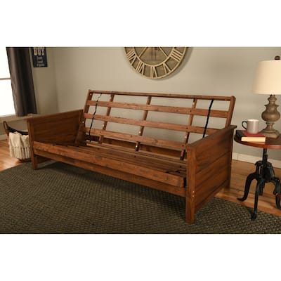 Somette Lexington Full-size Futon Frame in Weathered Brown Finish, Mattress Not Included