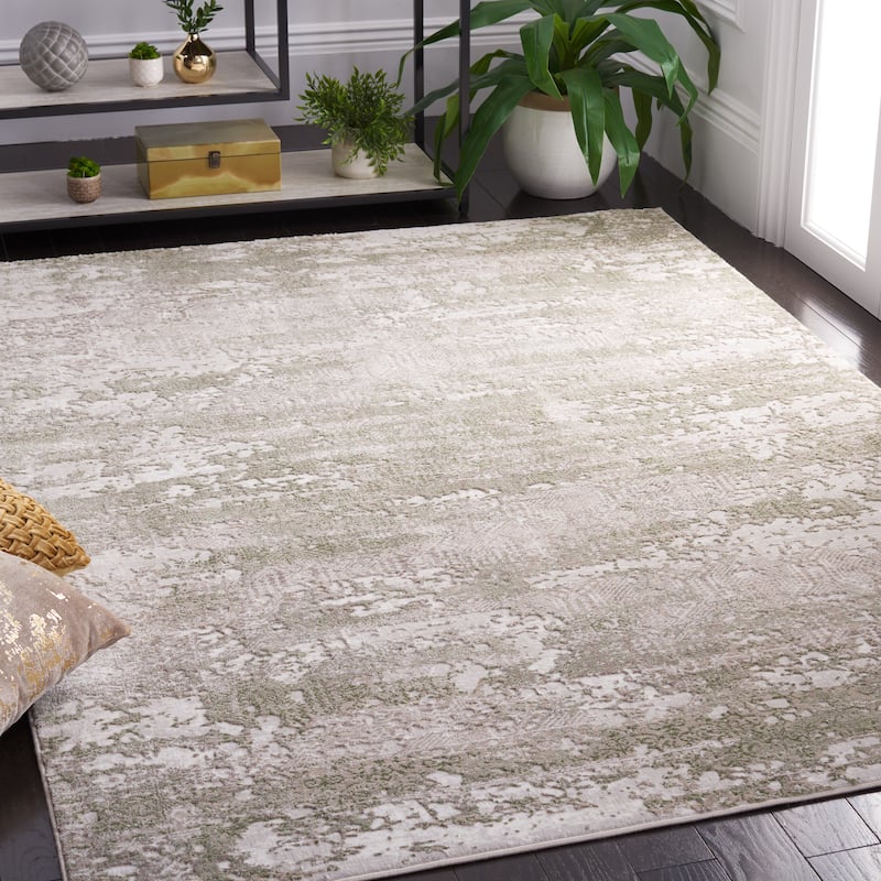 SAFAVIEH Meadow Felice Modern Abstract Rug - 4' x 6' - Beige/Sage
