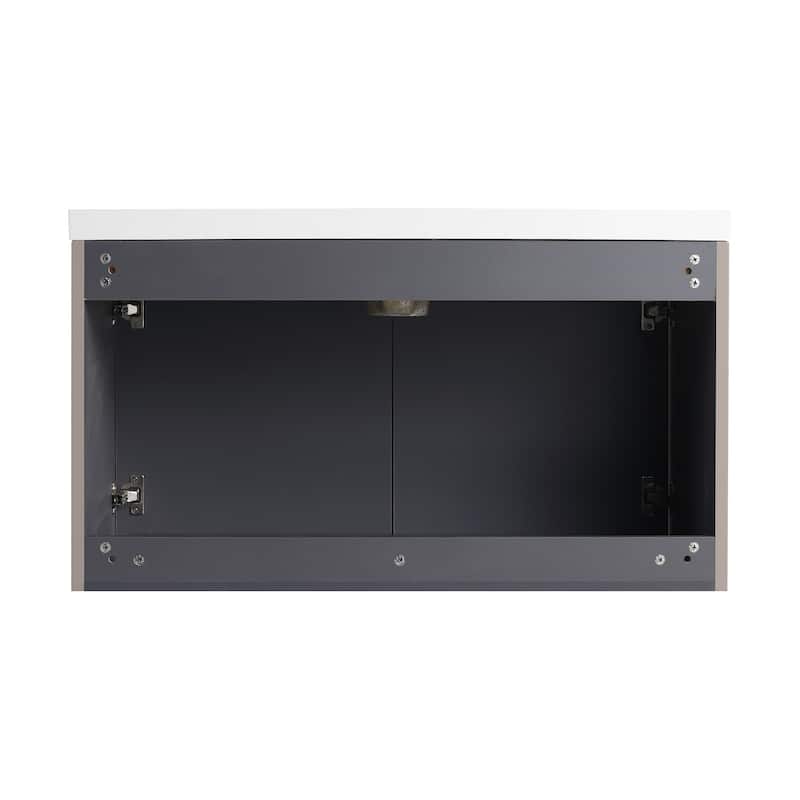 Bathroom Vanity With Sink In 36 Inch, Floating Bathroom Vanity With Soft Close Door