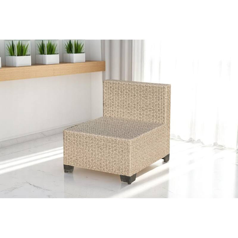 5-Piece Outdoor Sectional Wicker Sofa Set with Coffee Table, Modular Design, Water-Resistant Cushions & All-Weather PE Rattan
