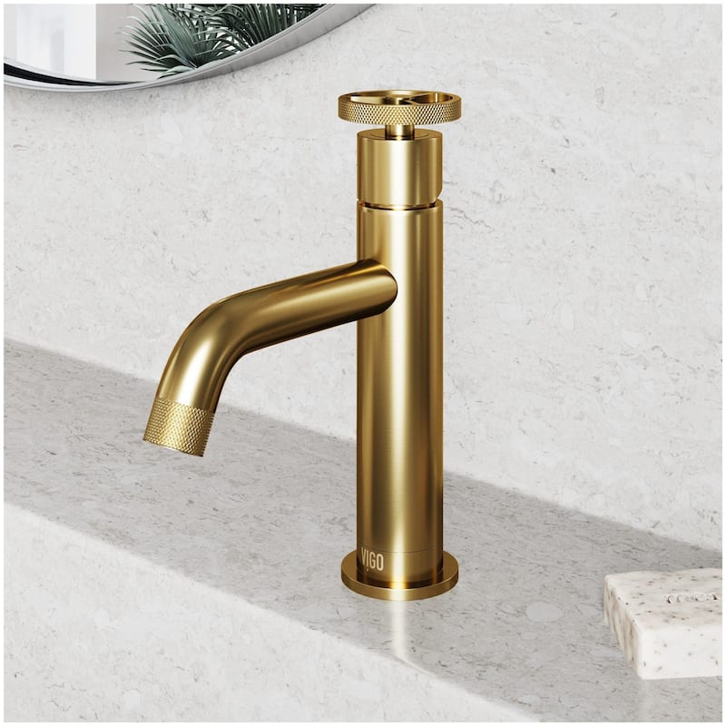 Vigo VG01046 Cass 1.2 GPM 8" H Single Handle Single Hole Bathroom