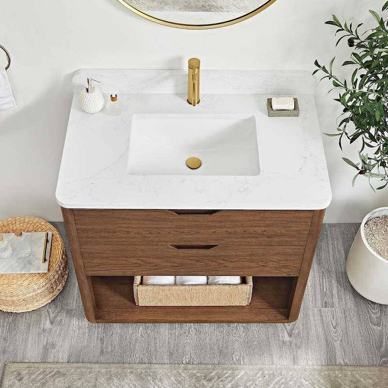 Miseno MV-HARB36-GW Harbin 36" Free Standing Single Basin Vanity Set