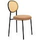 preview thumbnail 3 of 92, Leisuremod Euston Modern Velvet/Leather Dining Chair - Minimalist Wicker Back Accent Chair for Home Living Room & Kitchen