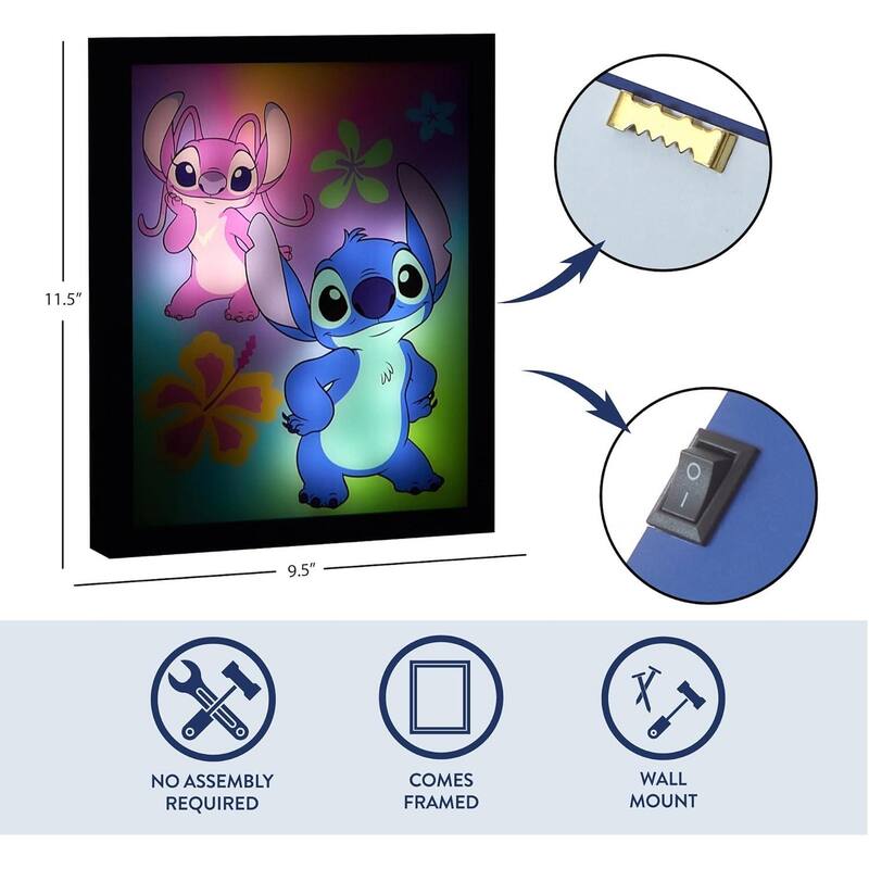 Disney Stitch Angel LED Wall Art