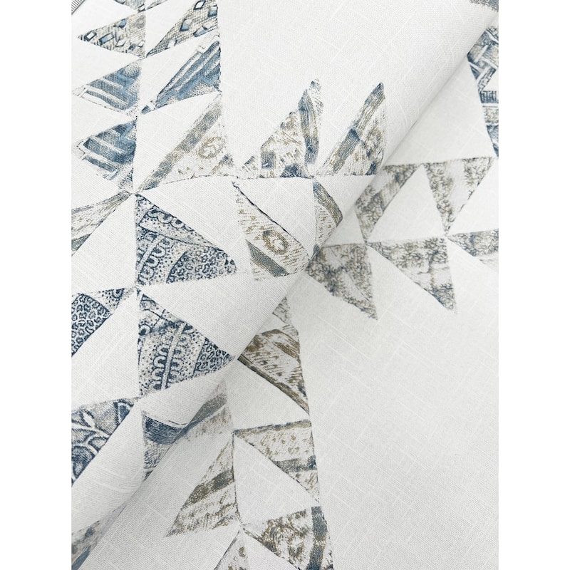 Scrap Quilt Denim Wallpaper