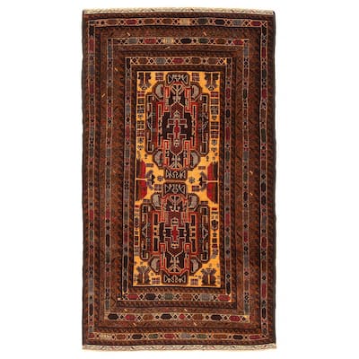 Teimani Brown Rug 3'0" x 5'4" - 3'0 x 5'4