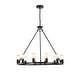 preview thumbnail 5 of 20, Liam 12-Light 35 Inch Round Wagon Wheel Chandelier Matte  Black