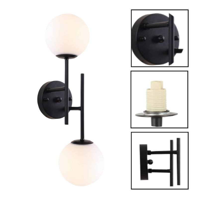 2 Light lights in walls black wall light fixture glass, metal wall lighting