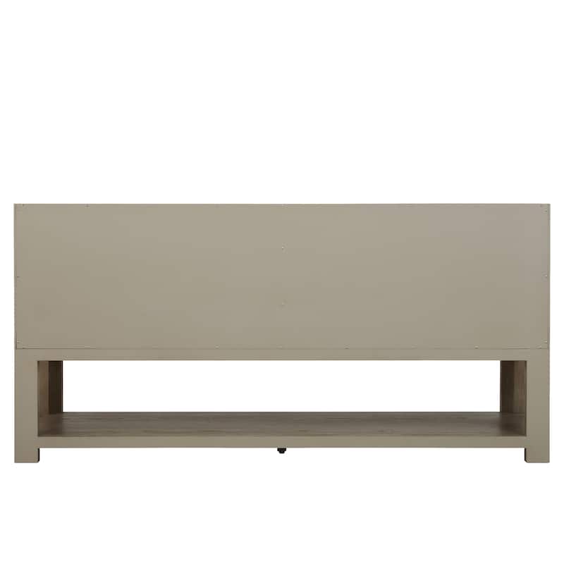 James Martin Vanities Lucian 72" Double Vanity, Pebble Oak