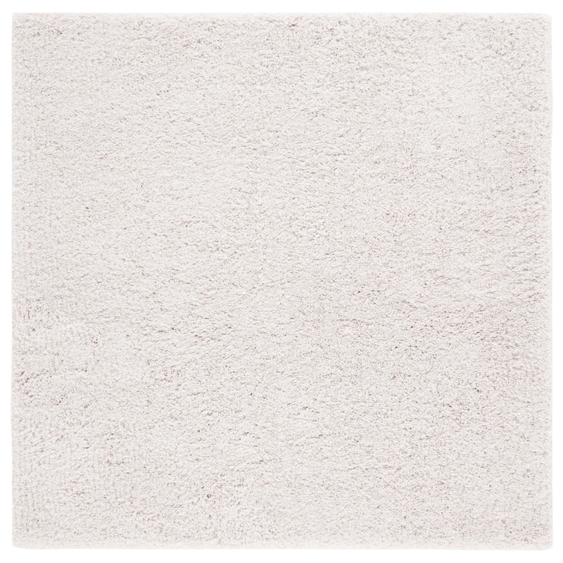 SAFAVIEH Handmade Luxe Gianna Gezina Shag Rug - 6' Square - White