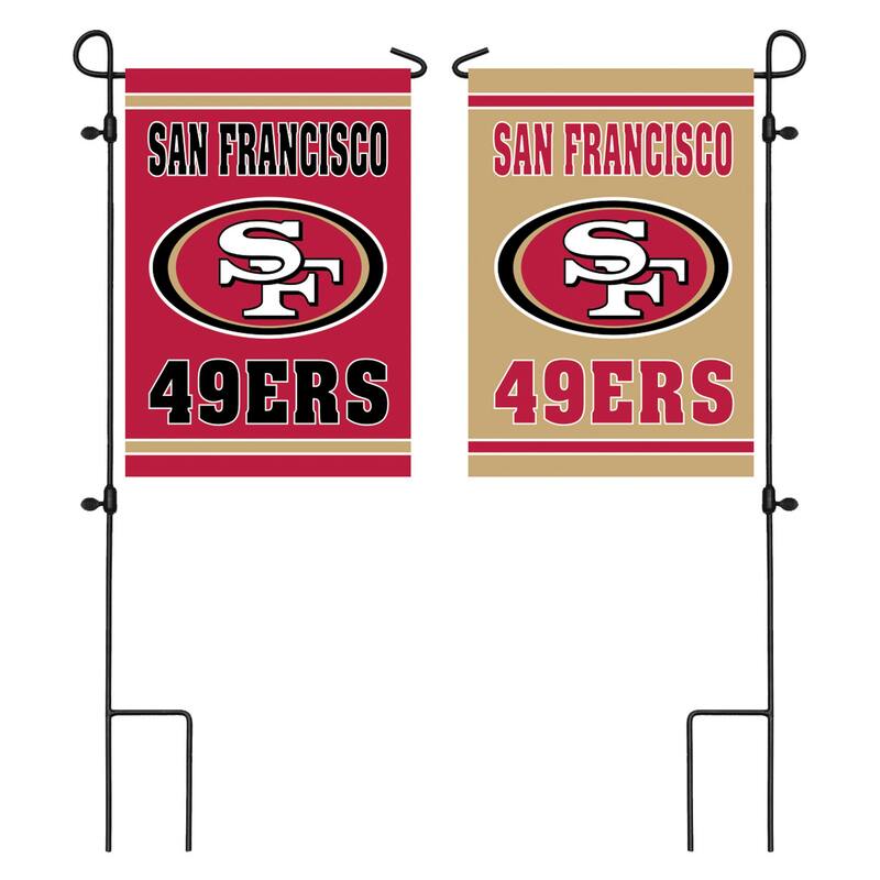 Embossed Suede Flag, Garden Size, San Francisco 49ers