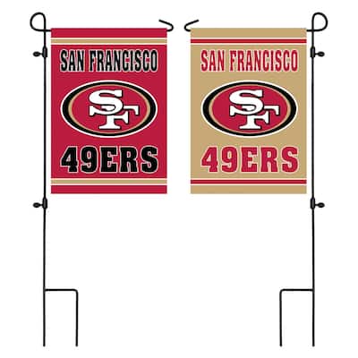 Embossed Suede Flag, Garden Size, San Francisco 49ers