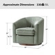 preview thumbnail 21 of 49, HULALA HOME Althea Modern Genuine Leather Swivel Barrel Chair with Solid Wood Base