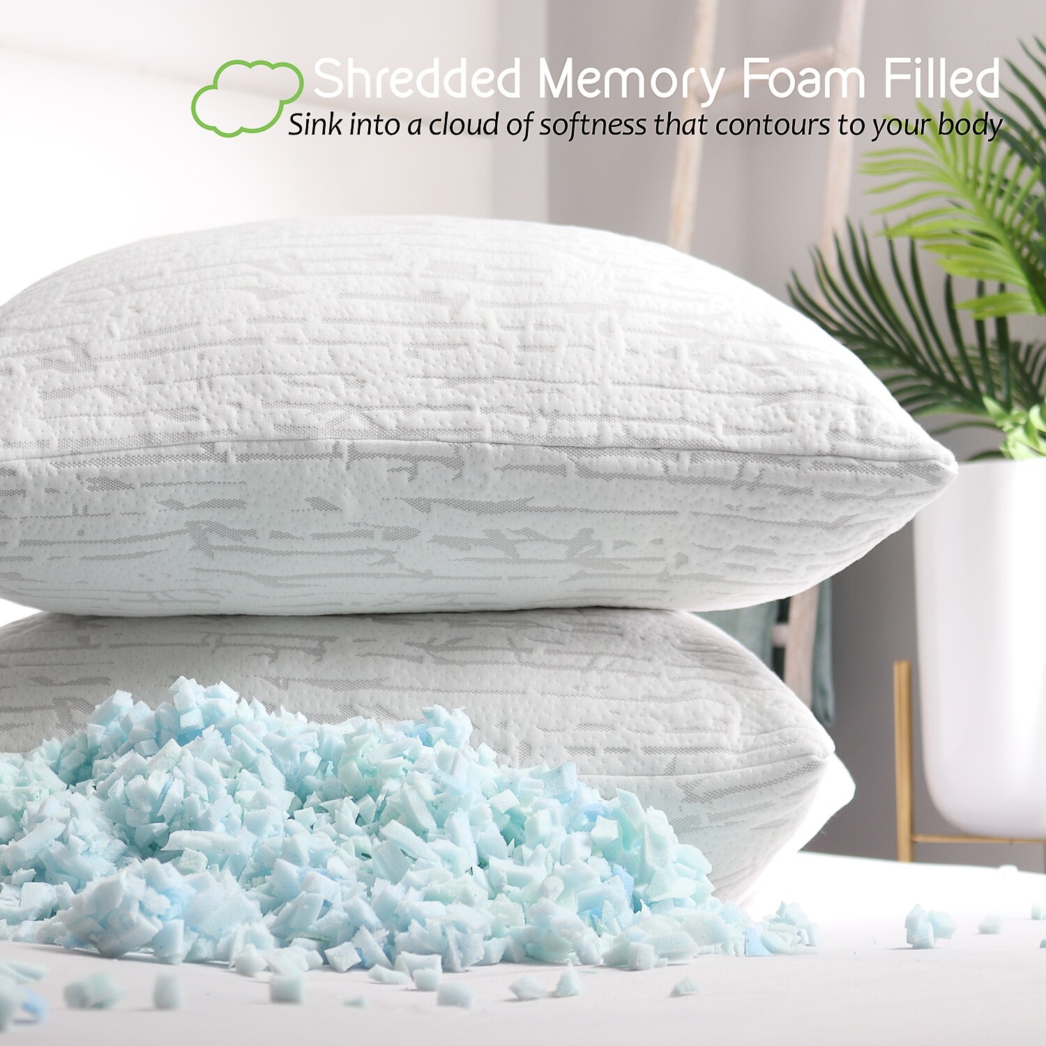 Clara Clark Rayon from Bamboo Shredded Memory Foam Pillow On