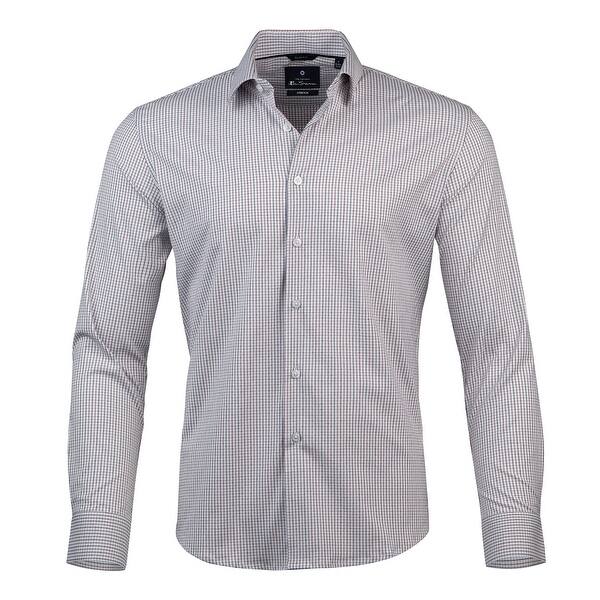 dress in gold Ben Sherman Mens Bordeaux Check Short Sleeved Shirt  Mazeys UK