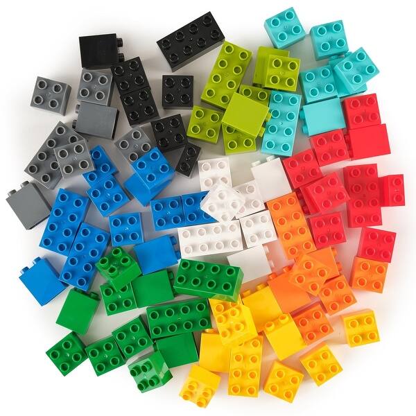 slide 2 of 6, Strictly Briks Large Building Blocks for Kids, 10 Colors, 84 Pieces, 100% Compatible with Major Brands