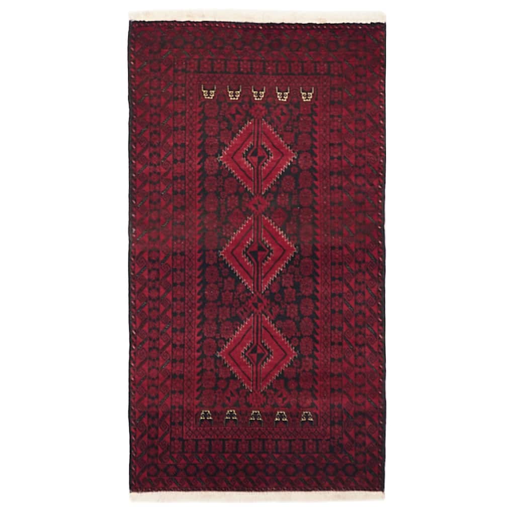 ECARPETGALLERY Hand-knotted Teimani Red Wool Rug - 3'5 x 6'3