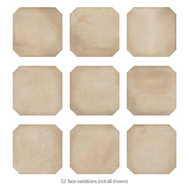Merola Tile Laverton Octagon Beige 7-7/8" x 7-7/8" Porcelain Floor and Wall Tile