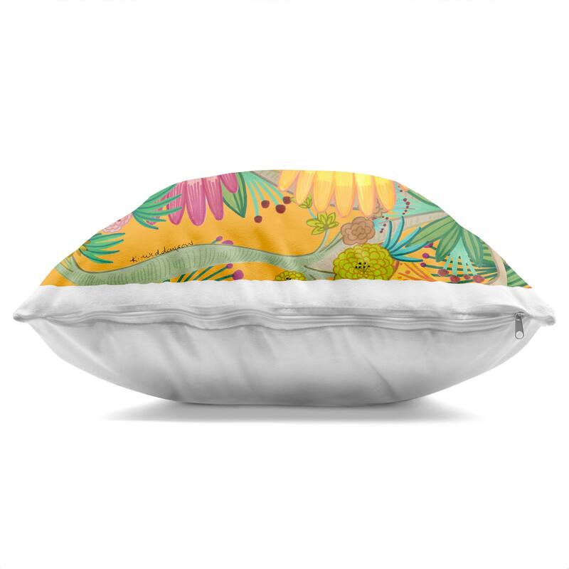 Stupell Bright Cockatoos & Foliage Decorative Printed Throw Pillow Design by Kay Widdowson