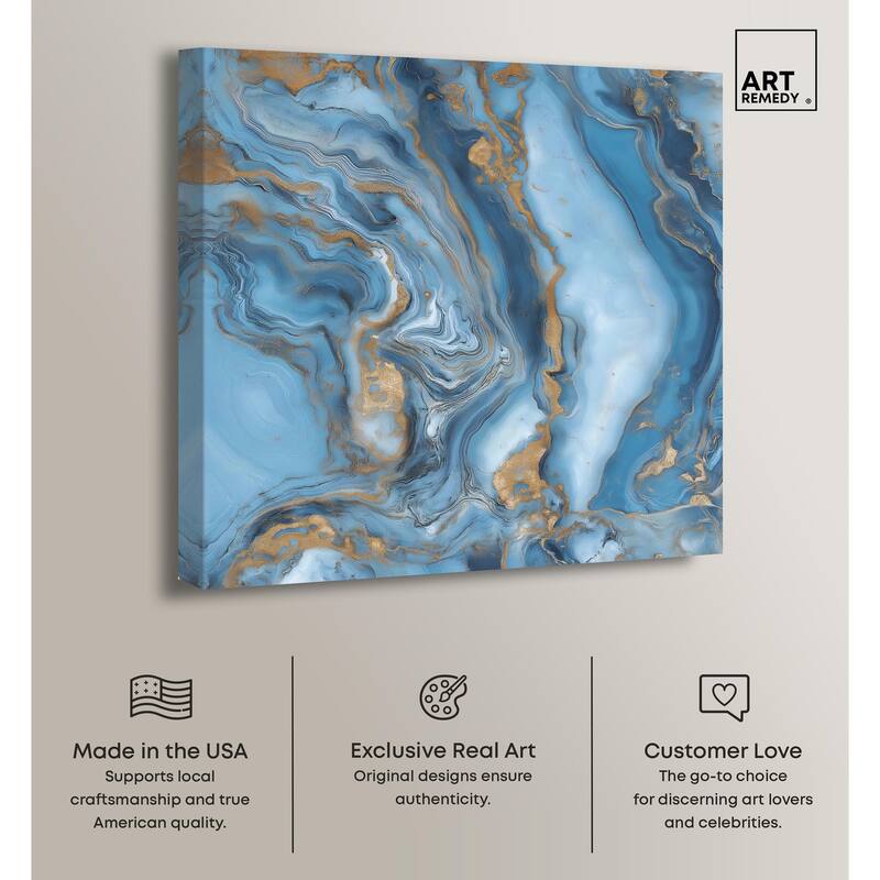 River Gold Canvas by Art Remedy, Gallery Wrapped