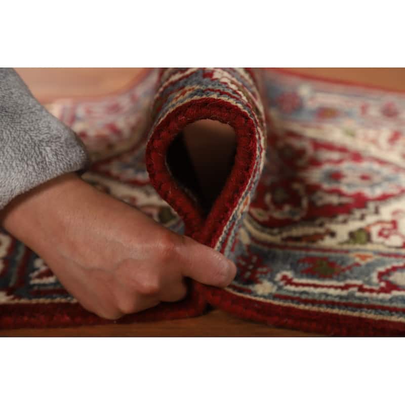 Red Geometric Heriz Serapi Oriental Rug Handmade Wool Carpet - 2'0" x 3'0"