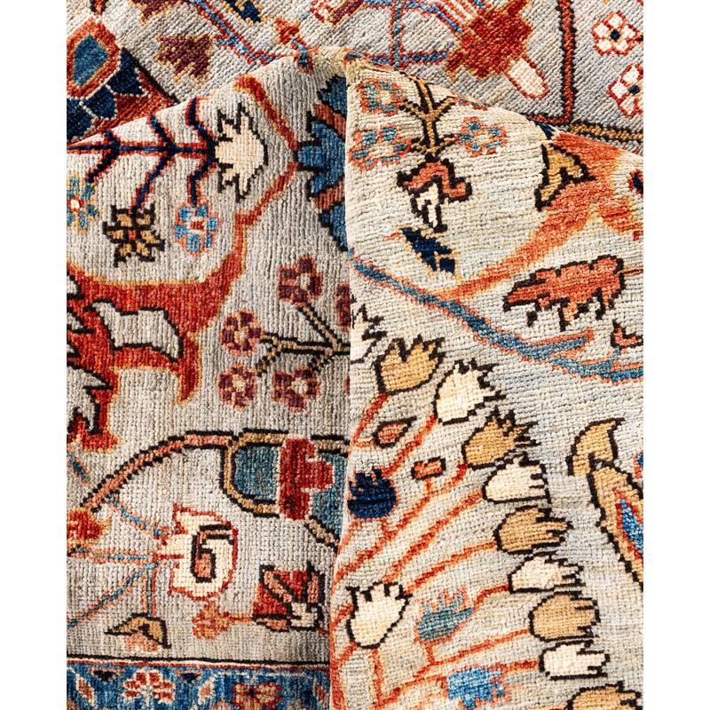 Serapi One-of-a-Kind Hand-Knotted Area Rug - Gray - 8' 0" x 9' 10"