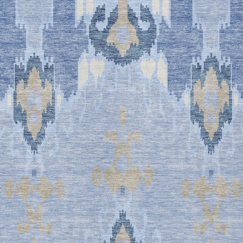 HomeRoots Ikat Transitional Rectangle Outdoor Rug