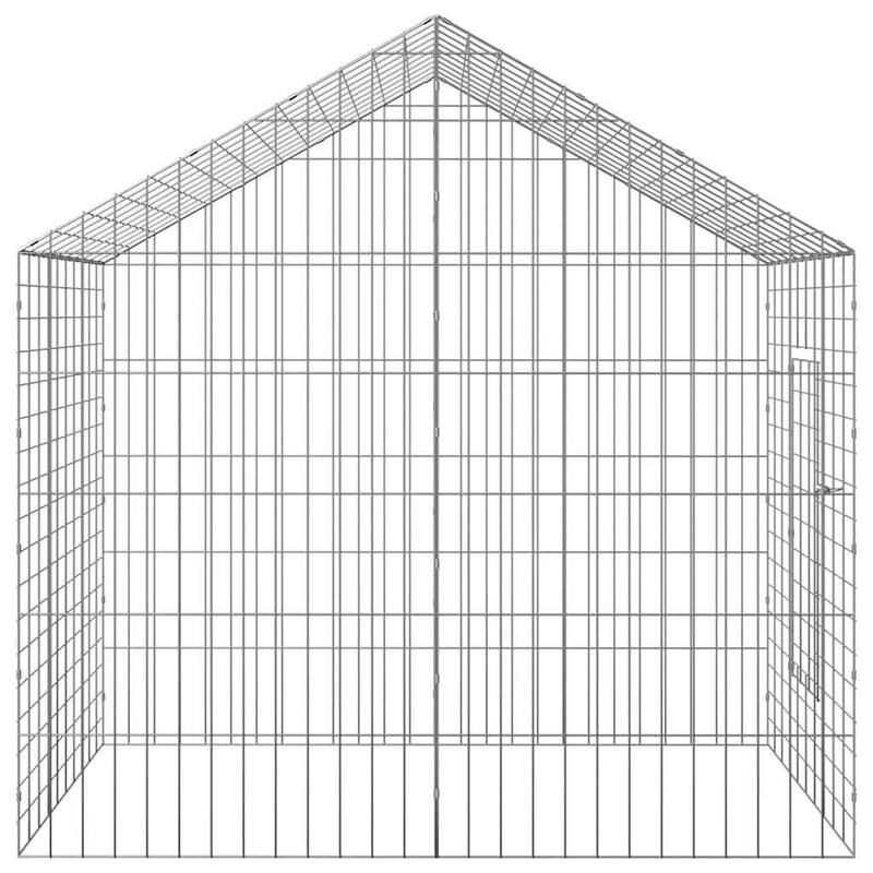 vidaXL Rabbit Cage Silver 400 x 78 x 78 cm Galvanised Steel