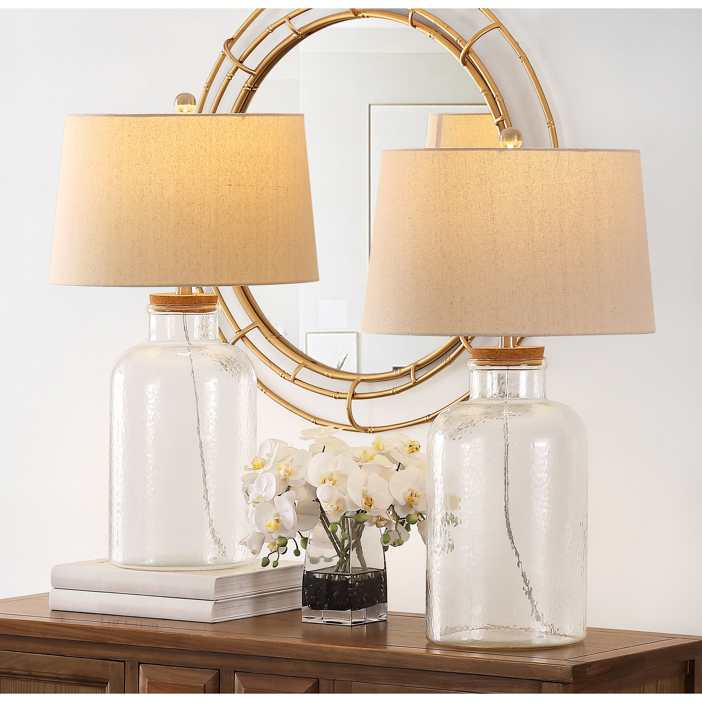 Shop Safavieh Lighting 27 5 Inch Caden Glass Table Lamp Set Of 2 16 X 16 X 27 5 Overstock 32201248