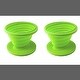 preview thumbnail 1 of 1, 2-Pk Silicone Coffee Filter Collapsible Dripper Outdoors Camping Traveling Green