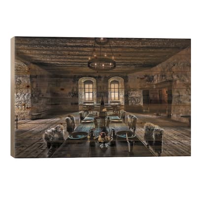 Torpa Stone House Print On Wood by Benny Pettersson - Multi-Color