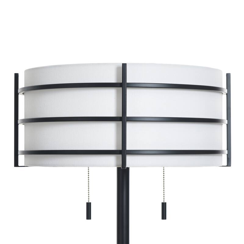 StyleCraft Royce Floor Lamp - Zammel - White Shade