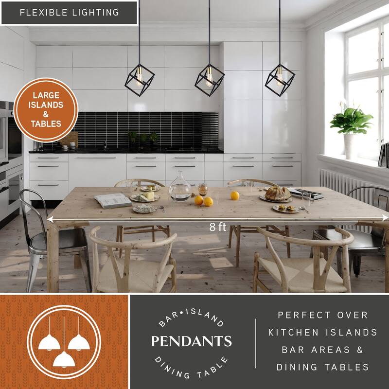 Deering LED Compatible Matte Black and Gold Satin Brass Contemporary Mini Pendant Ceiling Light