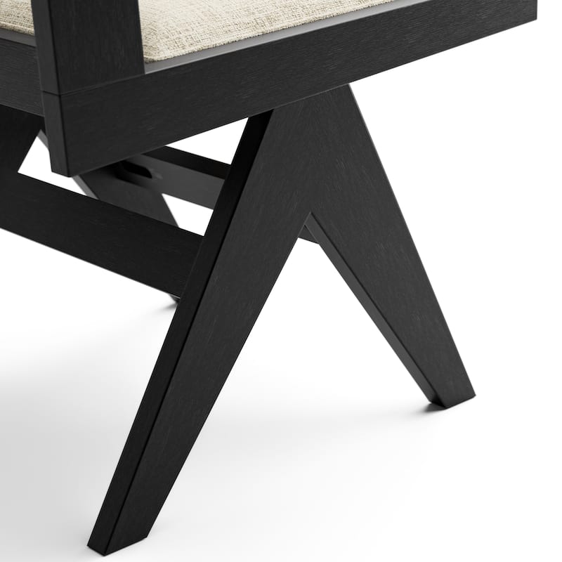 Furniture of America Evrena Modern 5-Piece Black Wood Dining Table Set