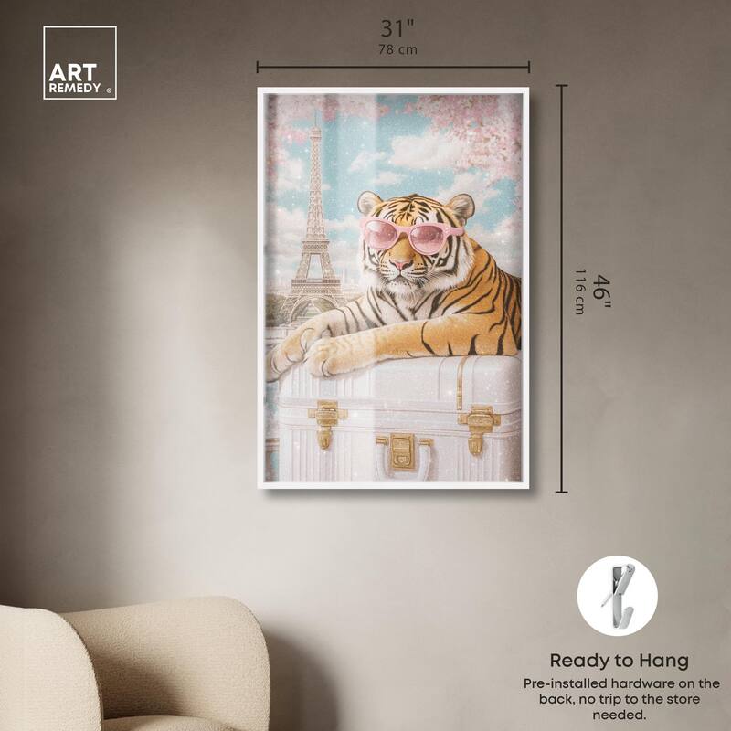 Tiger Luggage Paris Shadowbox by Art Remedy
