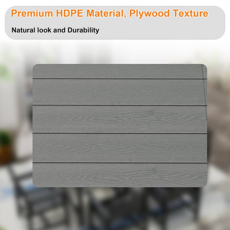 5 Piece HDPE Outdoor Dining Table Sets