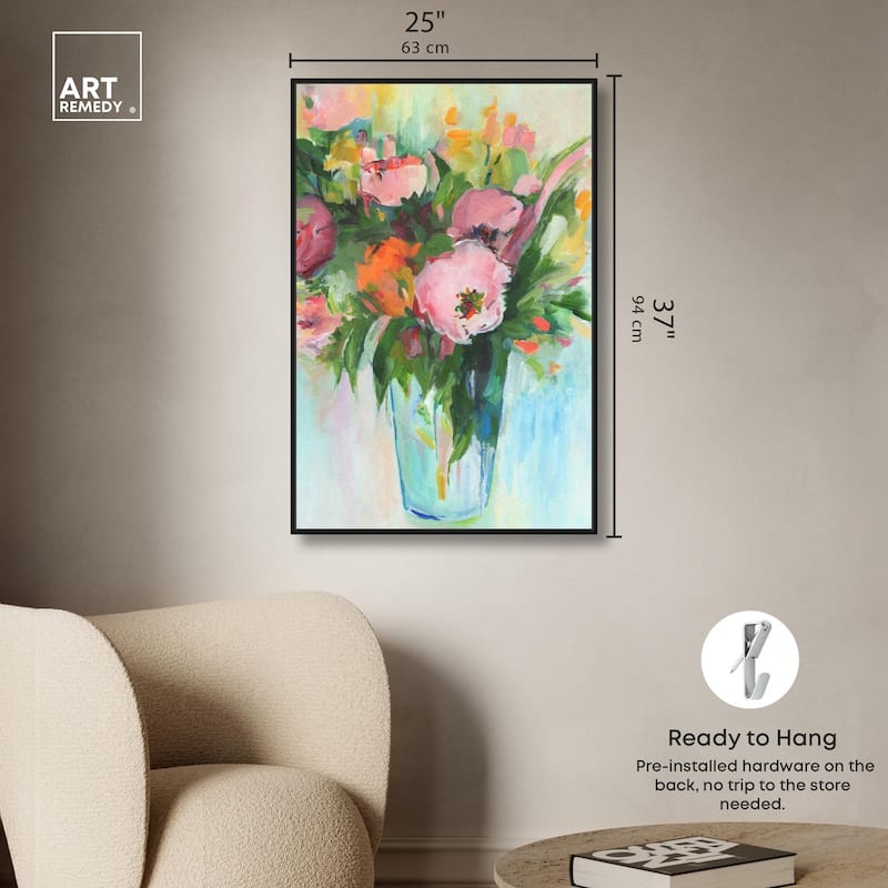 Charming Bouquet Canvas by Art Remedy