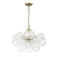 preview thumbnail 21 of 19, Brass Luxury Faceted Glass Globe Cluster Bubble Chandelier