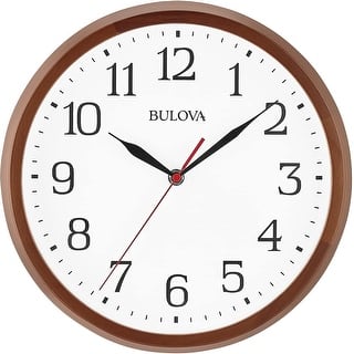 Bulova Clocks Model C4899 Clarity, Warm Walnut