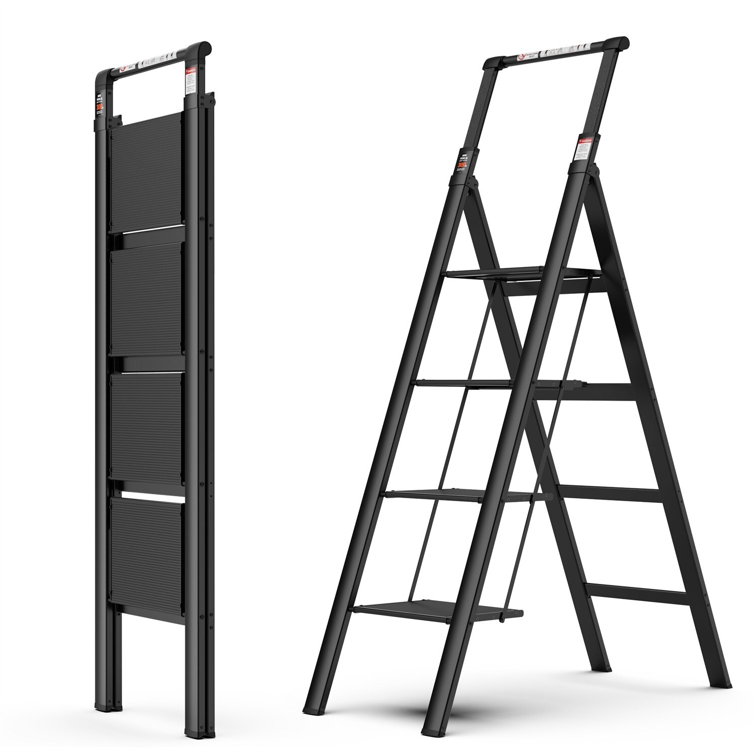AmeriHome Ultra Slim Aluminum Three Step Folding Utility Step Ladder Bed Bath Beyond 31293487