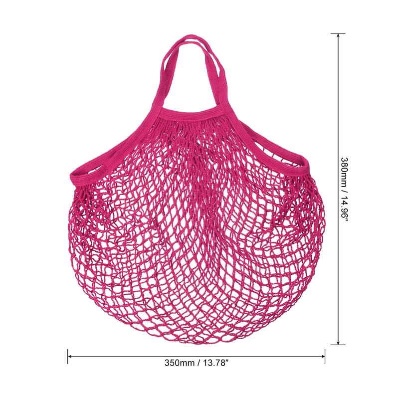 Cotton Mesh Bag, 15x13.8" Mesh Net String Grocery Bags, 2Pcs