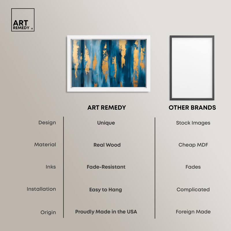 Dark Texture Golden Touch II Shadowbox by Art Remedy