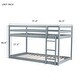 preview thumbnail 24 of 22, Solid Wooden , Solid Rubber Wooden Twin over Twin Loft Bed with Ladder ,Upper and Bottom Bed Platforms crafted