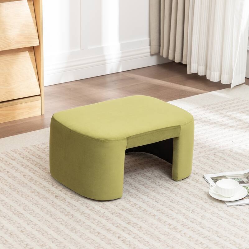 SEYNAR Modern Velvet Rectangle Accent Ottoman