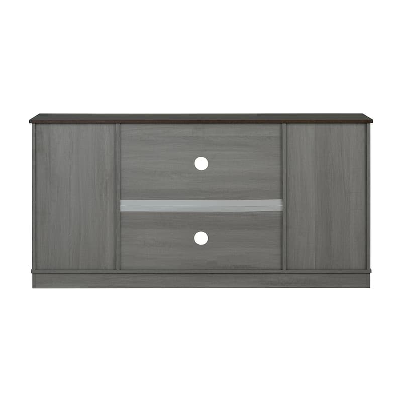 56-inch Dark Grey Wood TV Stand Media Console TV Entertainment Center