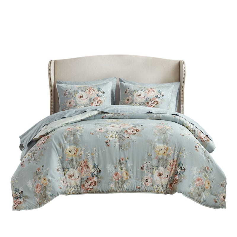 Madison Park Essentials Heather Vintage-inspired Collection floral print Comforter Set