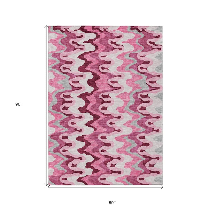 HomeRoots Abstract Transitional Rectangle Outdoor Rug