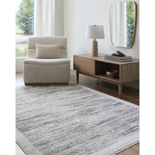 Livabliss Rojin Transitional Distressed Striped Area Rug